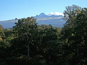 Framed Print : Mount Kenya Print with Tree Landscape from Agami Framed Print : Mount Kenya Print with Tree Landscape from Agami