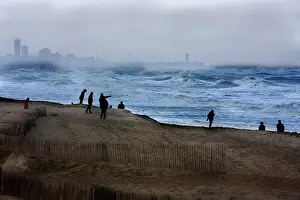 Agami Beach Print: Stormy Strand Scene