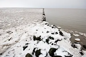 Framed Print : Waddenzee Winter Landscape Print Framed Print : Waddenzee Winter Landscape Print
