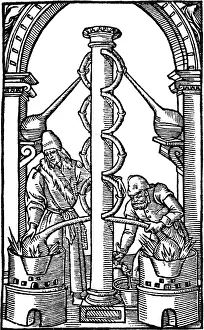 Medieval Illustration Prints: Alchemists