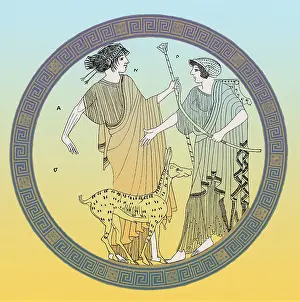 Greek Mythology Prints: Apollo and Artemis