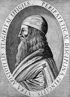 Historical Science Illustration Prints: Aristotle, Ancient Greek Philosopher and Polymath