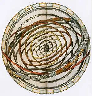 Ancient Astronomy Illustrations Prints: Celestial Spheres