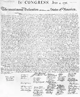 American Independence Day Prints: Declaration of Independence