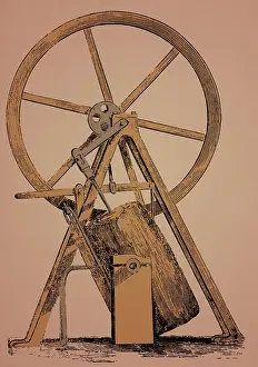 Historical Science Illustrations Prints: James Watt, Oscillating Engine