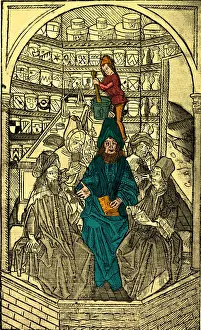 Herbal Medicine Art Prints: Medieval Pharmacy