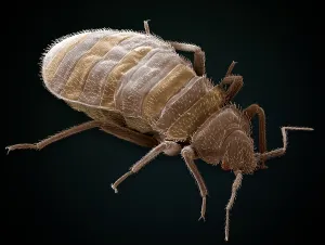 Colored SEM Print of Bedbug Head