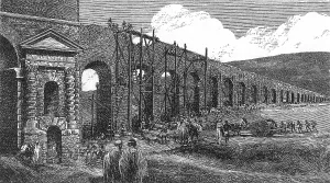 Civil Engineering History Prints: Building Roman Aqueduct