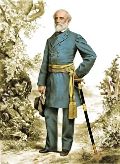 American Civil War Leader Prints: Robert E. Lee, Confederate Army Commander