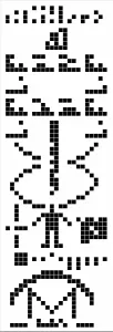 Arecibo Message Print: A 73x23 Grid Computer Artwork