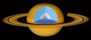Framed Print : Saturn's Interior Print: A Cross-Sectional View Framed Print : Saturn's Interior Print: A Cross-Sectional View