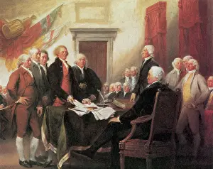 Benjamin Franklin Portrait Prints: Signing of the Declaration of Independence