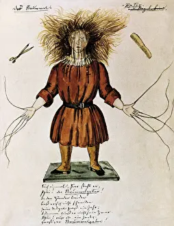 Struwwelpeter Print, Watercolor on Paper