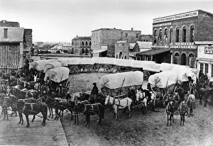 American Pioneers Prints: Wagon Train, 1860