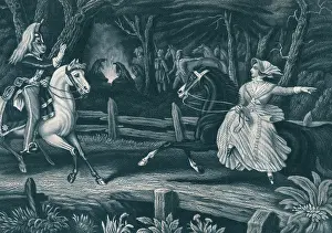 Revolutionary War History Prints: Warning at the Green Spring