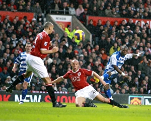 Leroy Lita shoots just wide at Old Trafford Leroy Lita shoots just wide at Old Trafford