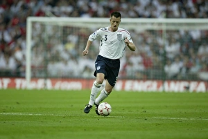 Nicky Shorey takes a touch on his England debut Nicky Shorey takes a touch on his England debut