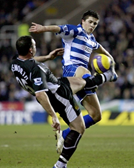 Shane Long takes a high tackle from David Unsworth Shane Long takes a high tackle from David Unsworth