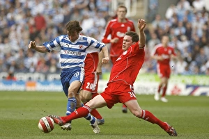 Steve Finnan stretches to stop Stephen Hunts surging run Steve Finnan stretches to stop Stephen Hunts surging run