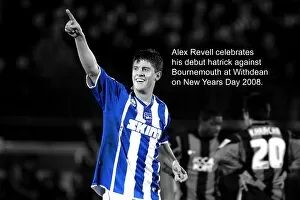 Images Dated 4th January 2008: Alex Revell celebrates his 1st team debut hatrick