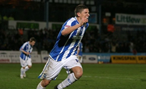 Alex Revell celebrates his goal against Stafford Rangers Alex Revell celebrates his goal against Stafford Rangers