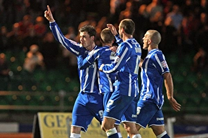 Ashley Barnes celebrates the goal that sealed our promotion to The Championship in 2011 Ashley Barnes celebrates the goal that sealed our promotion to The Championship in 2011