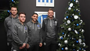 Season 2019 20 Collection: Brighton & Hove Albion FC: 2019/20 Season - Neal Maupay, Dale Stephens, Aaron Connolly