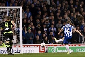 Images Dated 2nd November 2012: Craig Mackail-Smith Scores Penalty Kick: Brighton & Hove Albion Leads 1-0 vs Leeds United