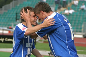 Dean Cox celebarates his goal with Alex Revell Dean Cox celebarates his goal with Alex Revell