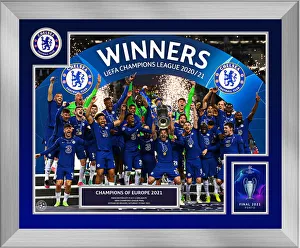 2021 Champions League Final 20x16 Winners Framed & Mounted 2021 Champions League Final 20x16 Winners Framed & Mounted