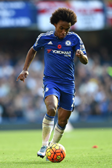 Chelsea V Liverpool Prints: Willian's Unyielding Performance: A Battle at Stamford Bridge - Chelsea vs Liverpool Premier League Showdown