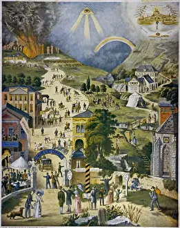 The Broad and Narrow Way Print - A Christian Allegory