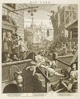 Hogarths 1751 Print: Gin Lane